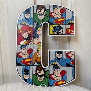 DC Comics Superhero Letter C Wood Wall Art
